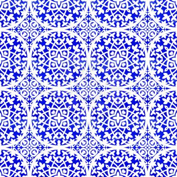 Portuguese azulejo tiles. Blue and white gorgeous seamless patterns. For scrapbooking, wallpaper, cases for smartphones, web background, print, surface texture, pillows, towels, linens bags T-shirts