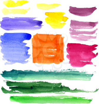 Watercolor spots for Abstract, colorful background and texture. Vector watercolor.