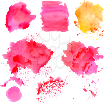 Watercolor spots for Abstract, colorful background and texture. Vector watercolor.