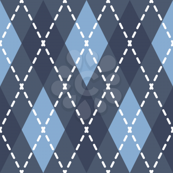 Argyle seamless pattern. Background can be used for textiles, sports and men s clothing in the style of polo, golf. T-shirts, sweaters for the holiday Father s Day. Geometric vector rhombus ornament