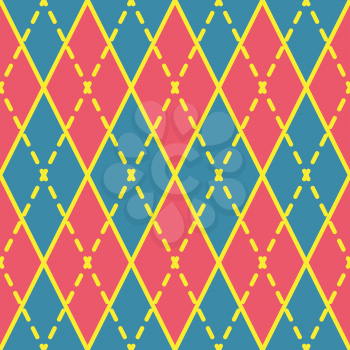 Argyle seamless pattern. Background can be used for textiles, sports and men s clothing in the style of polo, golf. T-shirts, sweaters for the holiday Father s Day. Geometric vector rhombus ornament