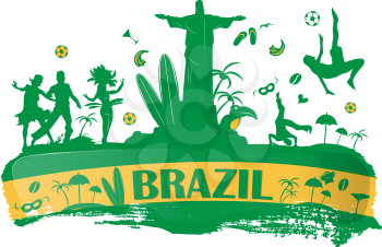 brazil banner with icon