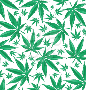 marijuana green pattern on white background 