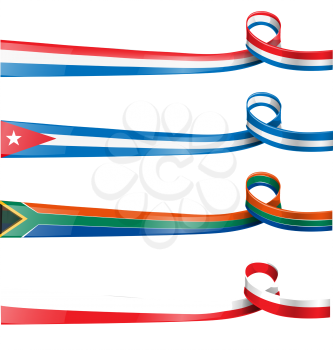 ribbon flag  set