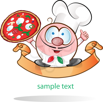 italian chef symbol,isolated on white background