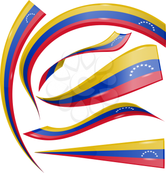 venezuela flag set on white background