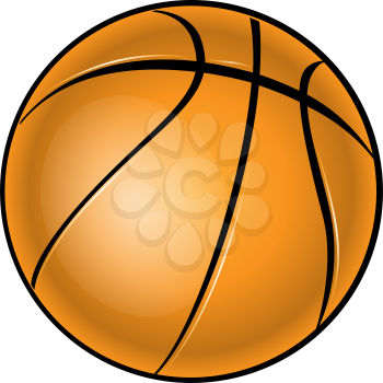 basketball illustration over white background