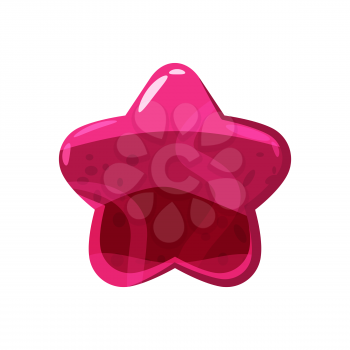 Candy honey star jelly icon. Cartoon style