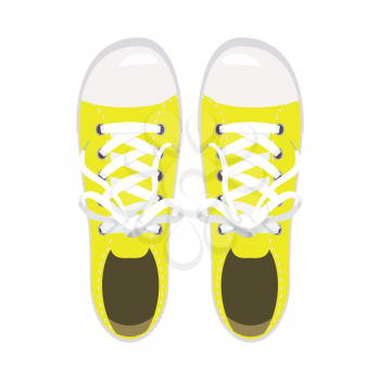 Sports shoes, gym shoes, keds yellow colors