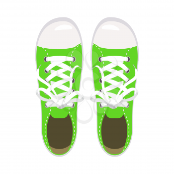 Sports shoes, gym shoes, keds green colors
