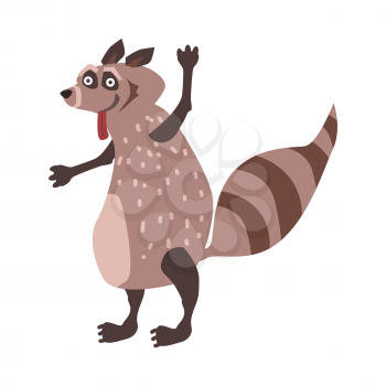 Cute Racoon, forest animal, suitable for books, websites, applications trend style graphics