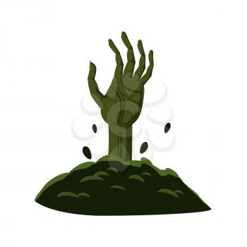 Hand from the ground, icon, vector, illustration, isolated