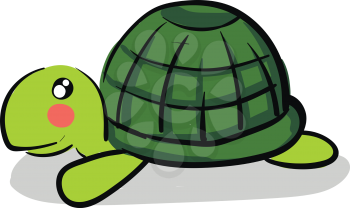 Basic RGB of cute turtle vector illustration on white background.