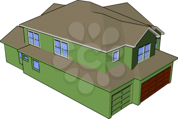 House is a shelter to live it is the basic necessity of human being It is required by every class such as poor rich or middle class vector color drawing or illustration