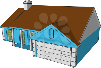 A decision to build or buy a house is very important It is one of the life goals of the most people It is third important need of man after food and clothing vector color drawing or illustration