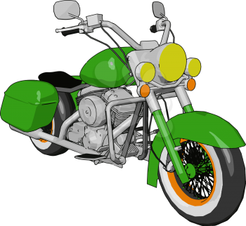 In motorbike a passenger can also ride on the back of the bike It is lighter than cars vector color drawing or illustration