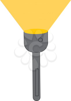 A torch which is illuminated vector color drawing or illustration