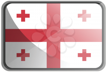 Vector illustration of Georgia flag on white background.
