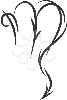 Simple black and white sketch of scorpio horoscope sign vector illustration 