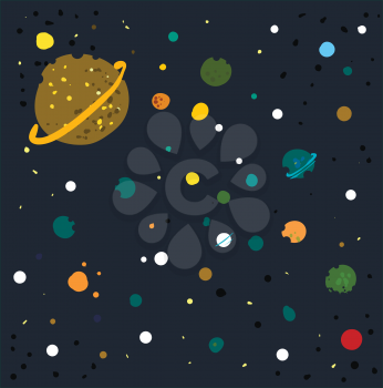 Vector illustration of the galaxy white background 