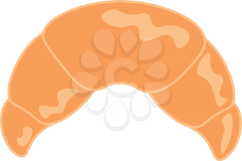A crescent shaped bread vector color drawing or illustration