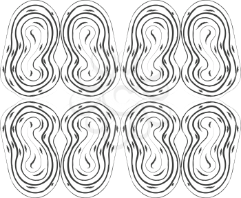 Several closed curves drawn inside another closed curve vector color drawing or illustration