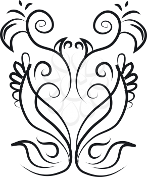 A pattern styled to look ornamented vector color drawing or illustration