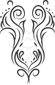 A symmetrical decorated drawing vector color drawing or illustration