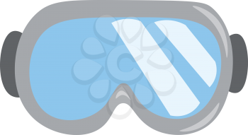 An image of ski goggles with gray frame vector color drawing or illustration