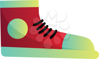 Red converse sneaker vector illustration on a white background