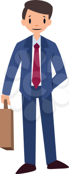 Businessman character vector illustration on a white background