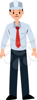 Engineer character vector illustration on a white background