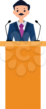 Politician character vector illustration on a white background