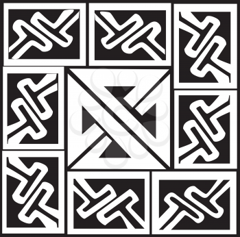 A vector illustration of a Celtic pattern and knot