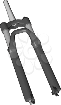 Grey bike rake vector illustration on white background