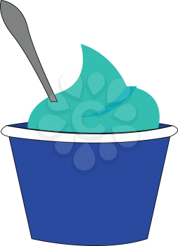 Ice cream illustration vector on white background 