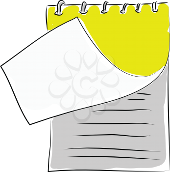 Notebook illustration vector on white background 