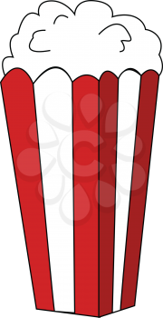 Popcorn illustration vector on white background 