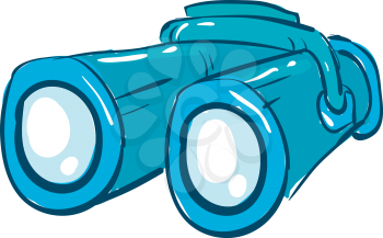Sad binoculars illustration vector on white background 