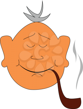 Smoking man illustration vector on white background 