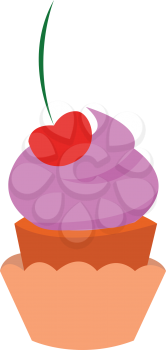A delicious cupcake vector or color illustration