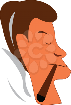 A man with cigar vector or color illustration