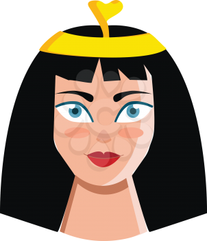 Clipart of queen Cleopatra vector or color illustration