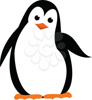 A happy penguin vector or color illustration