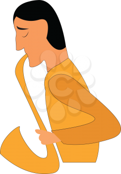A man playing saxophone vector or color illustration