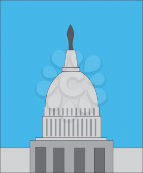 Iconic White House building vector or color illustration
