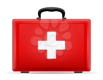 medical first aid box case kit stock vector illustration isolated on white background