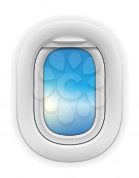 airplane window porthole stock vector illustration isolated on white background