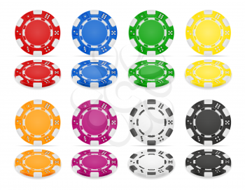 casino chips stock vector illustration isolated on white background