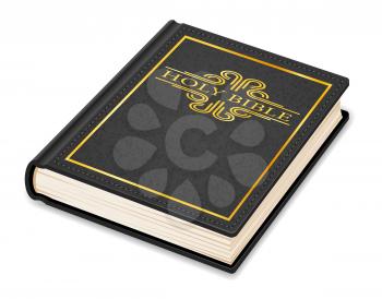 old retro vintage bible closed in cover stock vector illustration isolated on white background